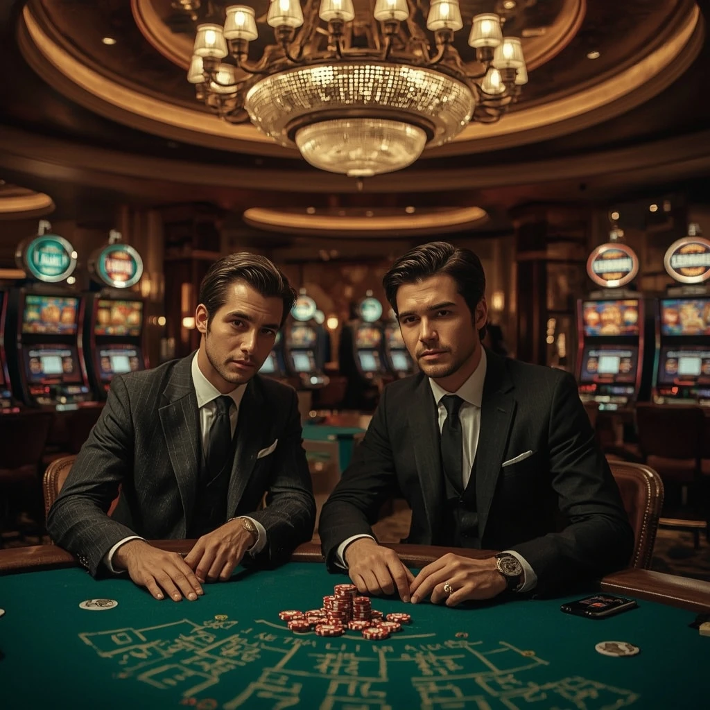 Deux joueurs de poker dans un Touch Casino